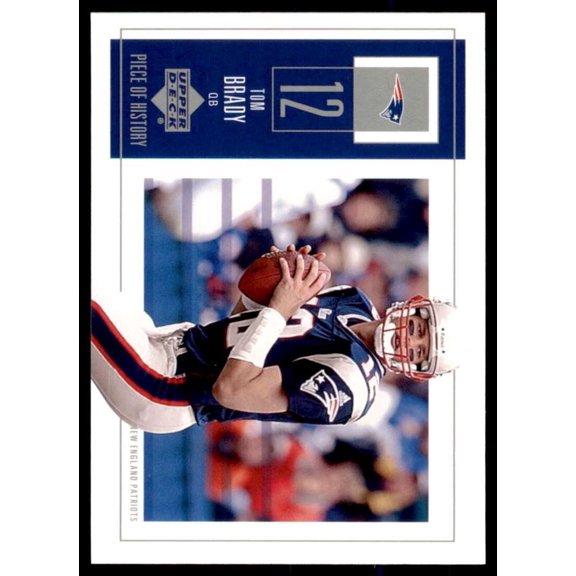 Tom Brady Card 2002 UD Piece of History #58