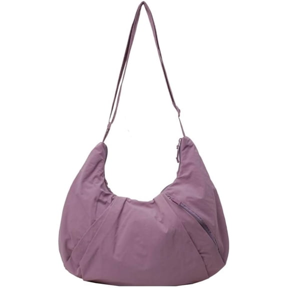 CoCoMangos Womens Casual Nylon Shoulder Bag Large Canvas Crossbody Bag Totes Dumpling Handbag Top Handle Purse Work