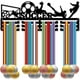 thumbnail image 1 of Perchero para colgar medallas de fútbol, soporte para medallas de fútbol, soporte de metal para colgar en la pared, para premios de atletas, decoración de más de 60 medallas para competición, cinta, 1 of 7