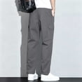 thumbnail image 6 of PNTUTB Chino Pants for Mens Straight Leg Trousers Basic Classic Office Workwear Daily Casual Loose Comfort Pants with Multiple Pockets, 6 of 7