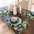 thumbnail image 6 of Placemats Set of 4, yellow lemons Blue Sicilian style Place mats for Dining Table Indoor/Outdoor, Cute Heat Resistant Washable Table Mats(18" x 12"), 6 of 8