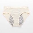 thumbnail image 2 of Alun Period Panties for Women Menstrual Comfortable Leak Proof Mid High Waist Aunt Underwear Ladies Stylish Texture Design Breathable Stretch Briefs Yellow XS, 2 of 3
