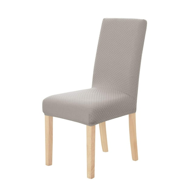 Deconovo Decorativo Sólido Fundas de silla, Extraíble White Chair Slipcover Jacquard Dots Comedor Fundas de silla, Juego of 4, Khaki