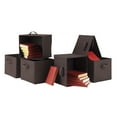 thumbnail image 2 of Winsome Wood Capri 6-Pc Foldable Baskets, Chocolate Fabric, 2 of 5