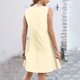 thumbnail image 4 of Camisón de poliéster para mujer, vestido de tirantes con cuello en V y botones para vacaciones de primavera y verano., 4 of 7