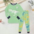 thumbnail image 2 of TOWED22 Toddler Baby Girl Outfits Infant Puff Sleeve Smocked Floral Tops Pants Cute Kids Girls Fall Winter Clothes Set Size:4-5 Y,Color:Light Green, 2 of 5