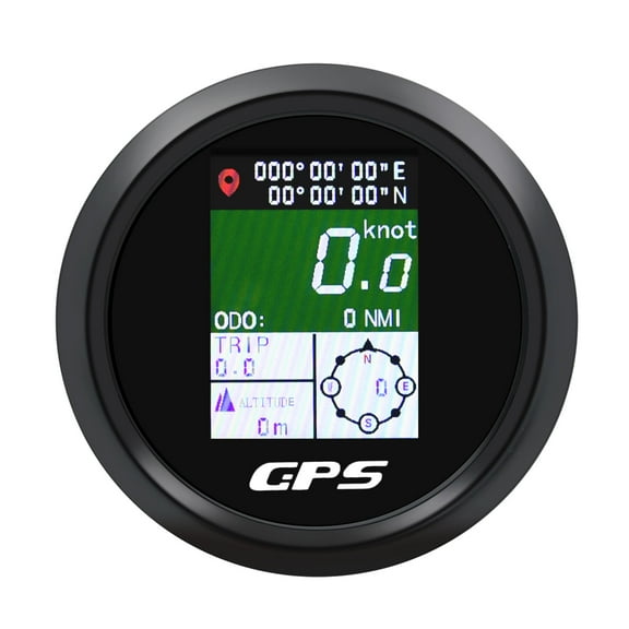 Geloo GPS Speedometer 85mm Digital Speed Gauge Km/h MPH Knot Car Boat Speedometer Odometer Altitude Longitude Latitude COG