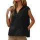 thumbnail image 3 of Manga larga blanca,Blusa de lentejuelas con cuello en V, camiseta informal holgada sin mangas, camisa de poliéster con brillo, ropa de fiesta para mujer, sopatenor, 3 of 9