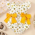 thumbnail image 2 of TOWED22 Baby Girl 1st Birthday Clothes One Year Old Tulle Romper Sleeveless Bodysuit Cake Smash Outfits Yellow,3-6 M, 2 of 4
