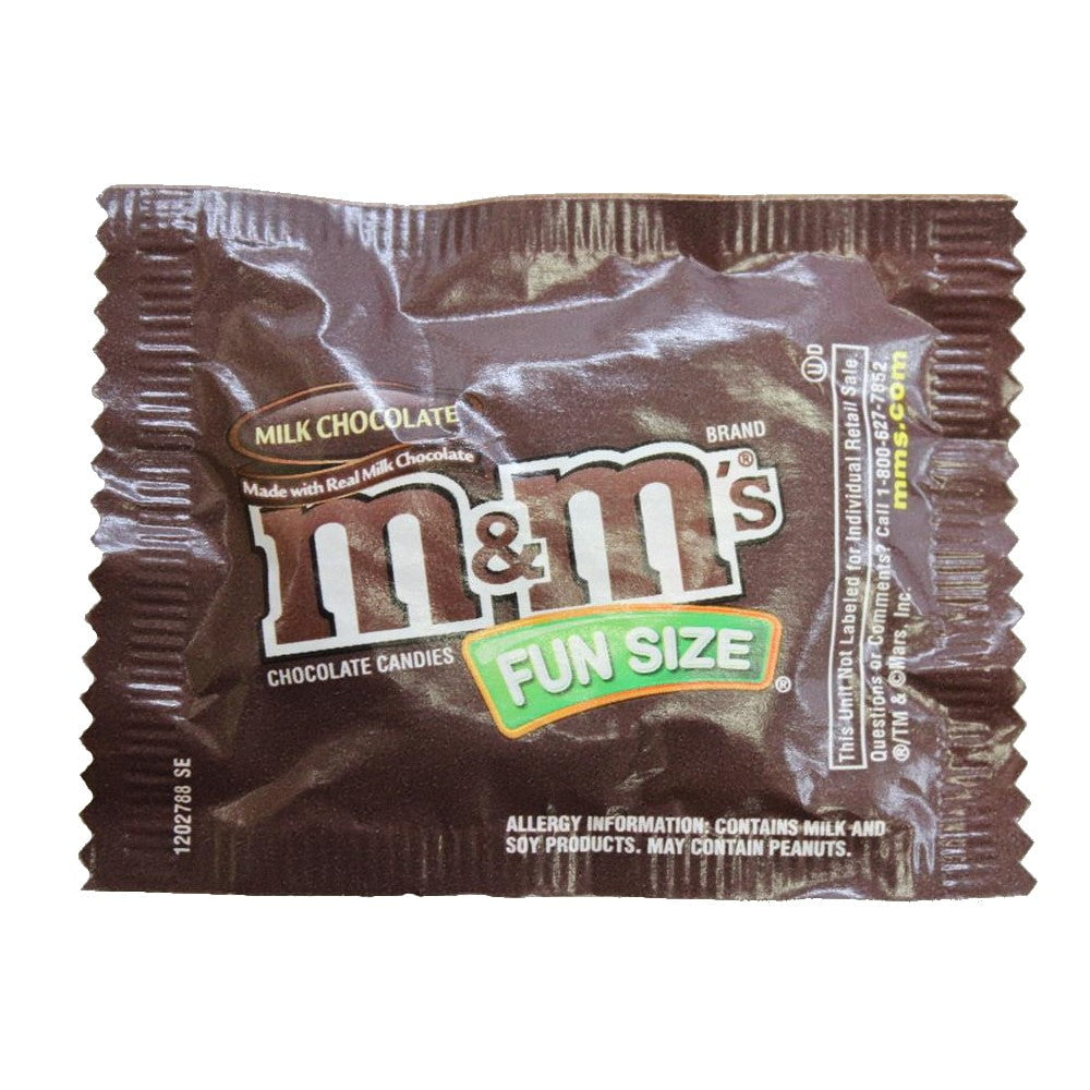 M&M's Milk Chocolate Candy Fun Size Packets Bulk Bags 