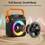 JYX Karaoke Machine for Adult, Portable Bluetooth Karaoke Speaker with 2 Microphones, Singing Party Speaker with Dj Lights for Outdoor, Home