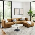 thumbnail image 3 of Conjure Channel Tufted Performance Velvet 4-Piece Sectional, 3 of 6