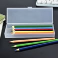 thumbnail image 5 of Horplkj Plastic Pencil Box, Clear Hinged Lid Storage Case with Snap Closure, Frosted Transparent Organizer for Pens and Office Home, 5 of 6