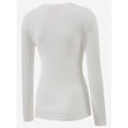 thumbnail image 3 of Womens Pullover Long Sleeve Crewneck Shirts Ribbed Knit Slim Fitted Casual Jumper Tops, 3 of 5