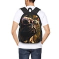 thumbnail image 4 of Fotbe Pug Wearing Sunglasses Flowers Mochila para Hombre y Mujer - Tela Oxford 600D Resistente - Mochila Impermeable de Gran Capacidad para Escuela, Viajes y Senderismo, 4 of 6
