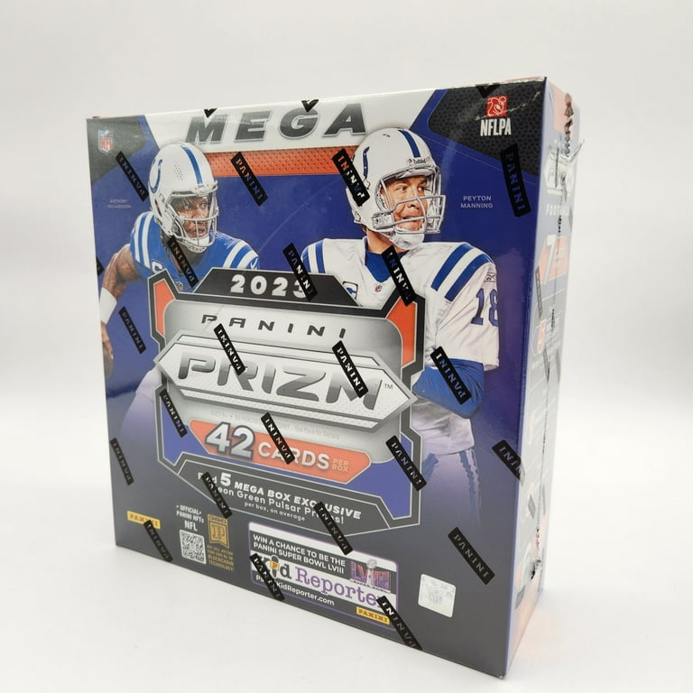Panini 2023 NFL Prizm Football Trading Cards Mega Box with 6 Packs
