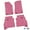 Pink, variant on Flextread Floor Mats for 20-24 Jeep Gladiator - Mopar Licensed Factory Fit - Black w/ Silver Jeep Insert - 100% Made in USA