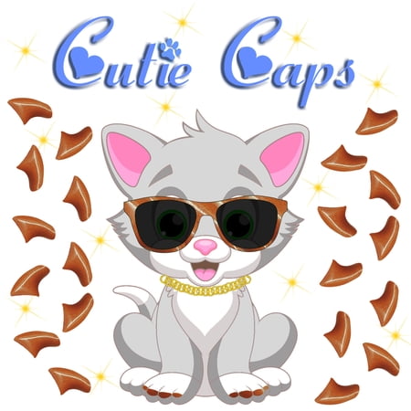 Cutie Caps 40 pack Large Polished Bronze Soft Nail Guard for Cat Paws / Claws