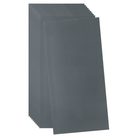 Uxcell 10pcs Peel and Stick Wall Panels 23.6" x 11.8" Skin Feel Brick Wallpapers (19.4 Sq. Ft. / 1.8 Sq.m. Coverage) Marble Tiles Adhesive Backsplash, Dark Gray