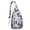 White-4, variant on Farmhouse Floral Sling Backpack - Country Chic Wildflower Print, Water-Resistant Travel Shoulder Bag