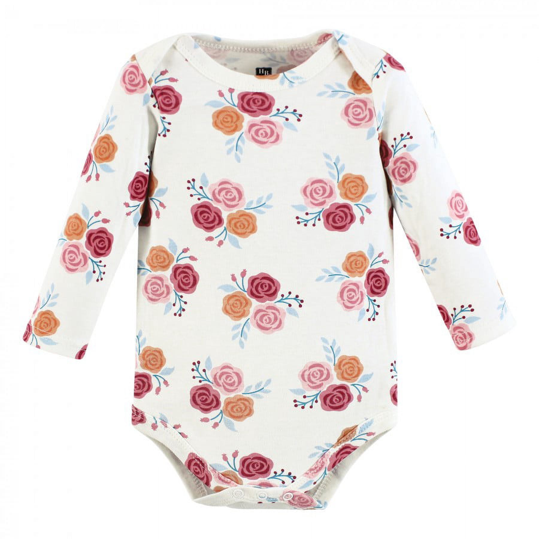Hudson Baby Cotton Long-Sleeve Bodysuits, 3-Pack, Newborn- 24 Months