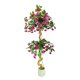 thumbnail image 1 of Yeshouse Buganvilla artificial, buganvilla de seda con flores rosas en maceta blanca, topiario artificial para decoración de interiores, exteriores, hogar, oficina, jardín y bodas, 1 of 8