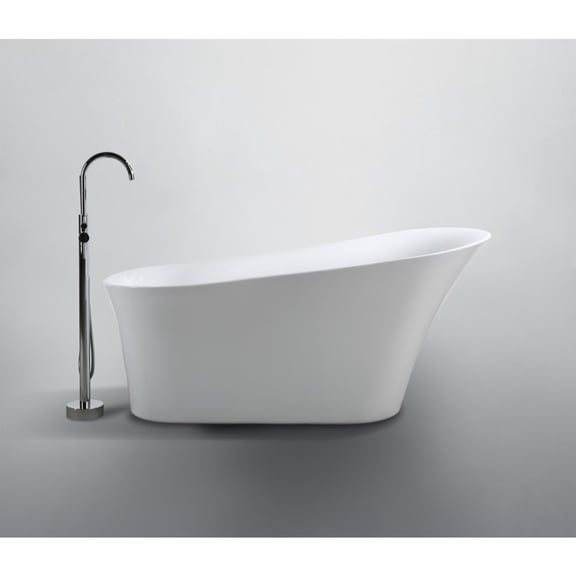 Bellaterra Home Arezzo 67 inch Freestanding Bathtub in Glossy White
