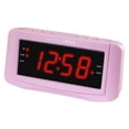 thumbnail image 1 of HANNLOMAX HX-117CR Radio despertador, radio PLL AM/FM, pantalla LED roja de 1,2", alarma dual, despertador con radio o zumbador (rosa), 1 of 5