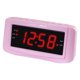 thumbnail image 1 of HANNLOMAX HX-117CR Radio despertador, radio PLL AM/FM, pantalla LED roja de 1,2", alarma dual, despertador con radio o zumbador (rosa), 1 of 5