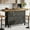 Brown and Dark Grey, variant on Tribesigns Home Bar Unit, Modern 2-Tier Bar Table with Footrest, Corner Mini Coffee Bar Cabinet for Home Kitchen Pub, Brown