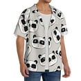 thumbnail image 2 of Goofa Cute Panda Printed Men's Casual Short-sleeved Shirt,Lightweight Breathable Button-down,Summer Casual men's top,Versatile Fashion shirt-3X-Large, 2 of 7