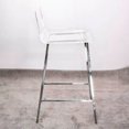 thumbnail image 3 of Tabouret de comptoir en acrylique transparent – Heavenly Collection, base argentée | Parfait pour un îlot de cuisine ou une salle à manger, 3 of 7