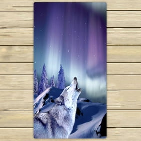 Set Of 2 Wolf Pack Hand Towels For Bathroom Kitchen Walmart Com Walmart Com