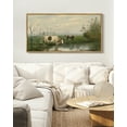 thumbnail image 4 of Drsoum Large 20x40in Natural Framed Cow Farm Dairy Cattle Classic Vintage Wall Art Prints Classic Retro Farmhouse Landscape Rustic Decorations for Living Room Bedroom, 4 of 6