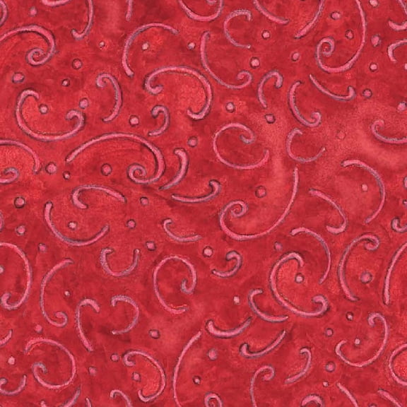 Springs Creative, Calico Red Scroll, Susan Winget, 100% Cotton