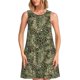 thumbnail image 1 of Fotbe Green Snake Skin Vestido de Verano sin Mangas para Mujer – Vestido Midi Línea A, Estilo Camiseta Floral, Vestido Playero Casual y Fluido, 1 of 7