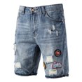 thumbnail image 3 of Txlixc Pantalones cortos de vaquero para hombres Txlixc moda, 3 of 8
