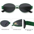thumbnail image 5 of KWATE Retro Oval Sunglasses for Women Men Trendy Sun Glasses Classic Shades UV400 Protection, 5 of 5