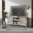 thumbnail image 5 of Vineego Farmhouse Barn Two-Door Tv Stand for TVs up to 65",Light Gray, 5 of 8