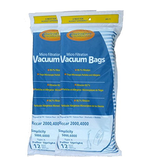 Details about   24 Vacuum Bags for Riccar 2000 4000 Vibrance Simplicity 5000 6000 Symmetry A 