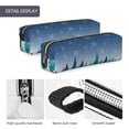 thumbnail image 4 of Disketp Christmas Trees Estuche de Lápices de Cuero con Cierre, Estuche Compacto para Papelería, Bolígrafos y Accesorios Pequeños, 4 of 7