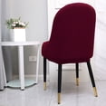 thumbnail image 5 of Stretchy Chair Cover,Curved Back Accent Dining Room Chair Slipcover Removable Washable Anti-Dust Bar Stool Cover Wing Back Chair Protector for Kitchen Party Banquet Decor-2 Pcs-I, 5 of 5
