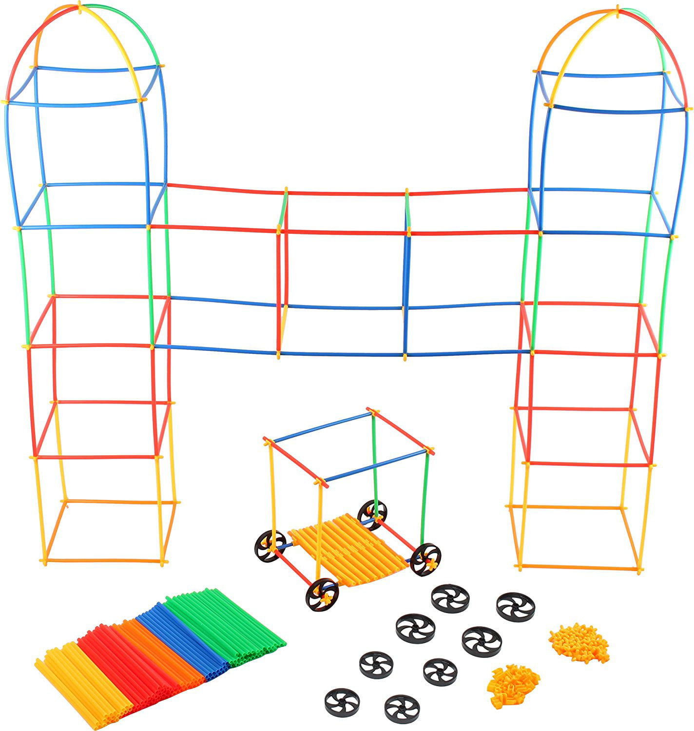 400X Child DIY Straw Joint Building Blocks Kids Construction Development Toy 