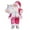 B, variant on Christmas Santa Doll Decoration 12-Inch Plush Standing Santa Holding Gifts Figure Christmas Party Supplies for Home Desk Bookshelf Windowsill Decor