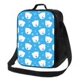 thumbnail image 1 of Vsdgher Cute Polar Bear Pattern Reusable Lunch Box, Insulated Lunch Bag Thickened Thermal Leakproof Lunch Tote Bag for Adult Office & Travel Picnic, 1 of 7