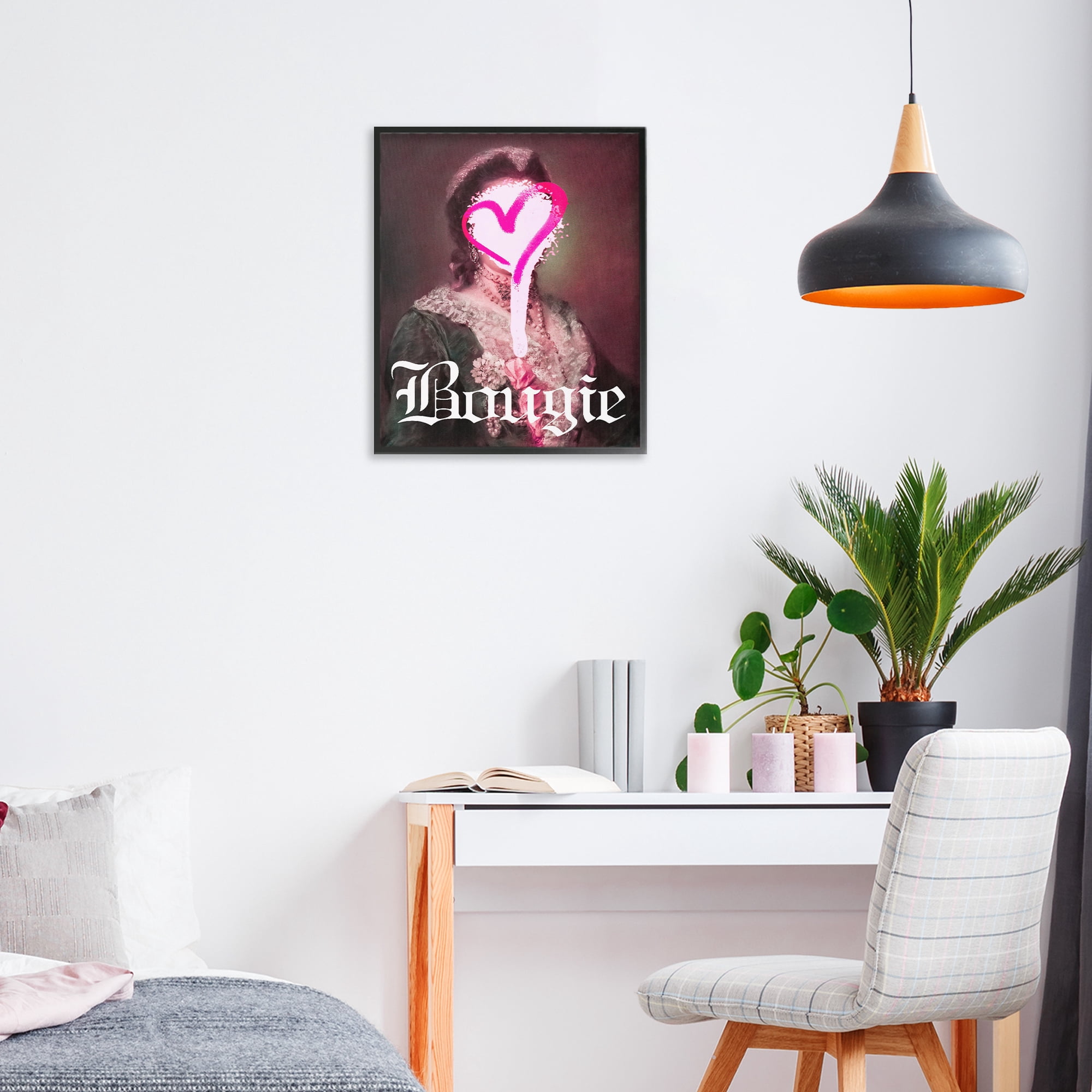 Bougie Classical Portrait Black Framed Giclee Art, design by Lil' Rue