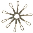 thumbnail image 2 of 10 unidades/paquete de tirador de cremallera antideslizante en el extremo para etiqueta de cuerda (verde militar) Likrtyny Para estrenar, 2 of 9