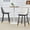 Gray&White&Black Legs*2, variant on LUFTUT Bar Stools Set of 2, Counter Height Barstools with Back, Modern Faux Leather Kitchen Stools, 27" Gray&White Barstools with Stable Metal Legs for Small Spaces, Kitchen Island, Coffee Corner