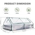 thumbnail image 7 of EDX 8 ft. x 4 ft. x 1 ft. Mini Greenhouse with 2 Zipper Doors & Water Resistant UV Protected ,for Flowers, vegetables and herbs ,Transparent, 7 of 7