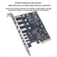thumbnail image 5 of Tarjeta de Adaptador de Tarjeta de Expansión PCI-e de 8 Puertos USB 3.2 20Gbps 4 Tipo-C + 4 Tipo-A Tarjeta de Expansión para PC de Escritorio Tarjeta Host, 5 of 5
